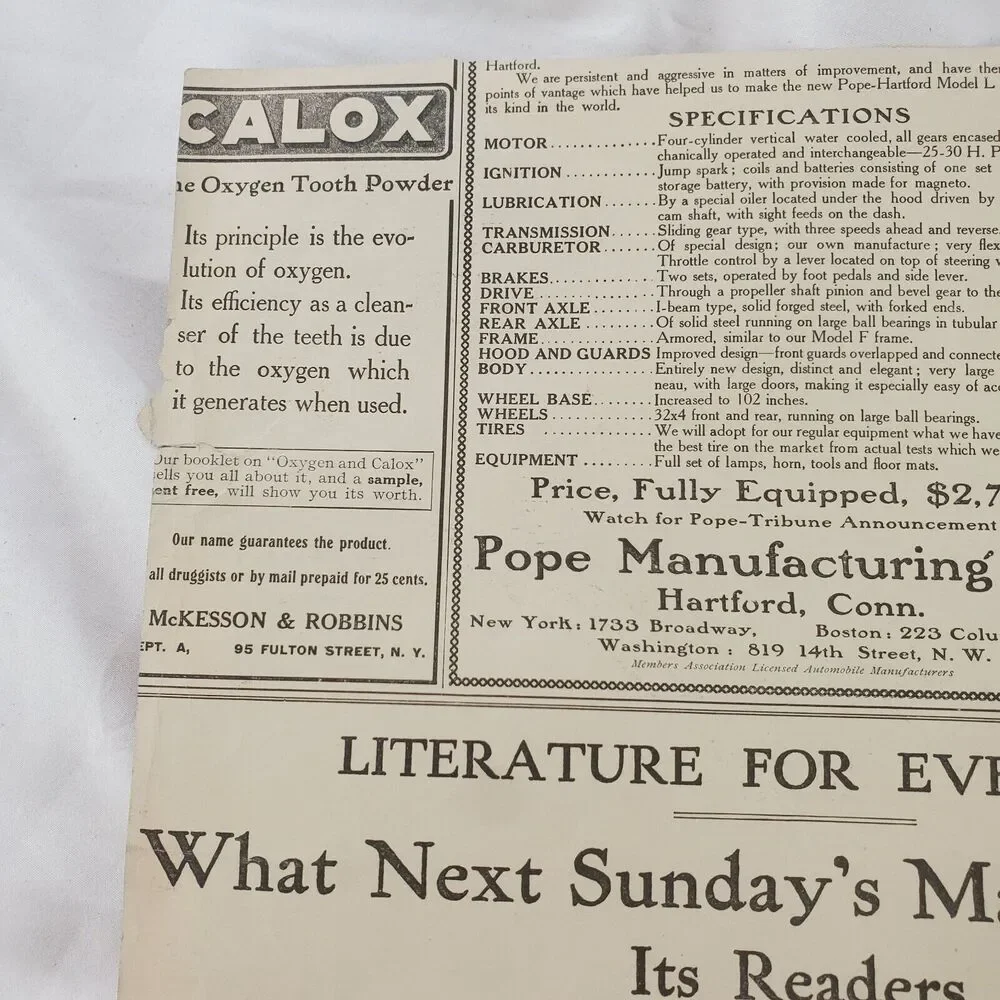 Vincent Svoboda 1906 Magazine Cut Out Mother With Swaddled Baby Ads On Reverse - Picture 10 of 13